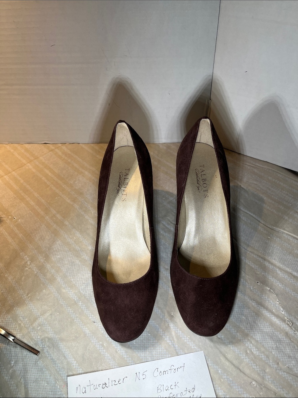 Talbots Dark Brown Suede Round-Toe Pumps